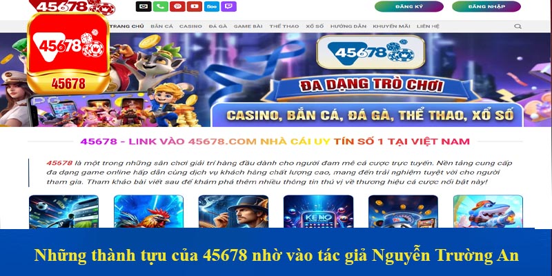 Những thành tựu của 45678 nhờ vào tác giả Nguyễn Trường An